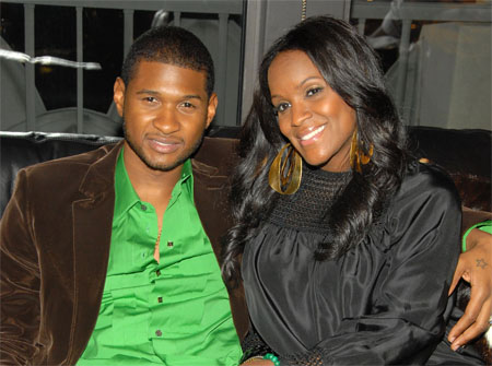 A couple photo of Usher and Tameka.